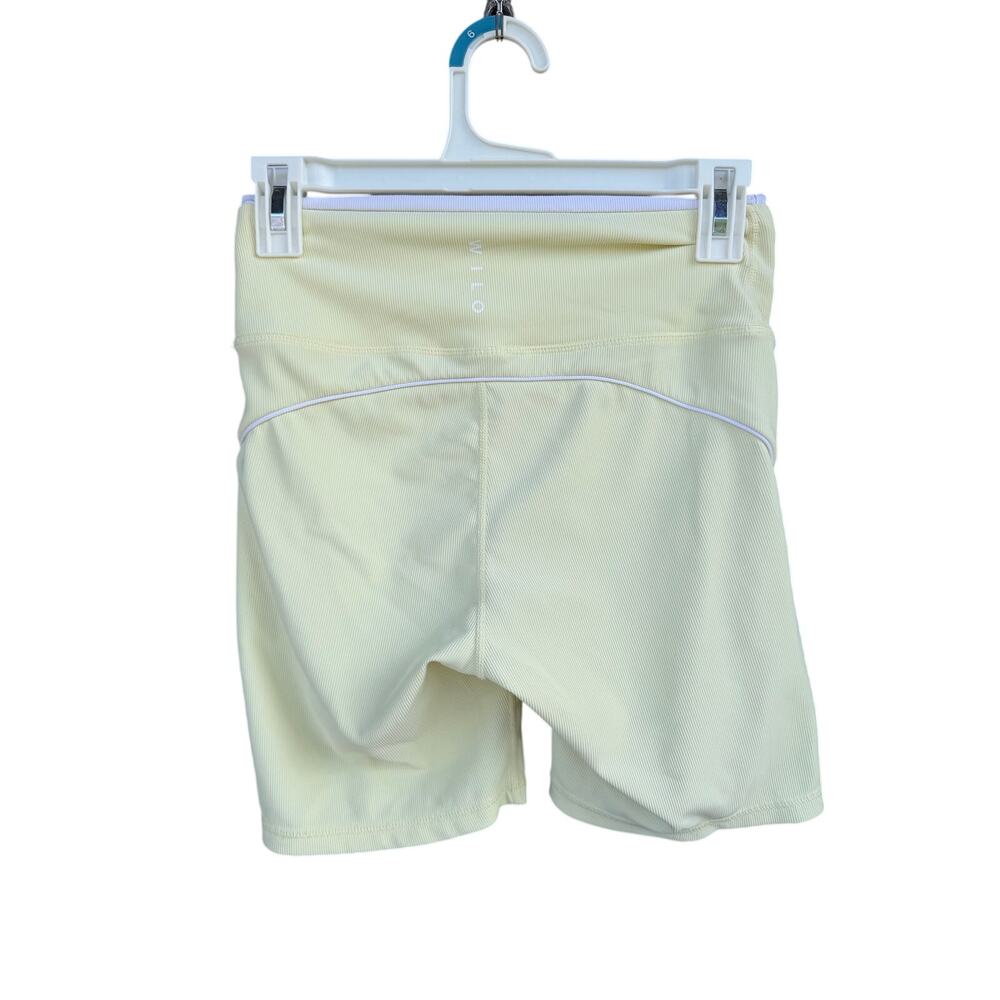 Wilo the Label Women's Ribbed Piper Bra & Short Set Lemon M - Picture 9 of 10